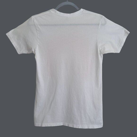 Ed Sheeran T-Shirt Tee S White Tour Concert Orange Hair Outline Silhouette EUC - Picture 3 of 6